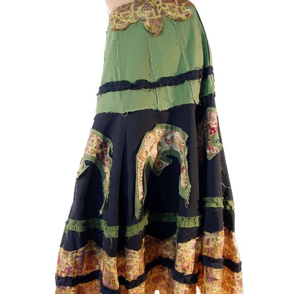Contro Corrente Dresses & Skirts - CONTRO CORRENTE Long Flared Hippie Festival Skirt Women's M/L - Made in ITALY